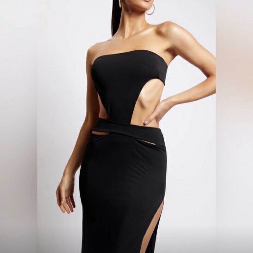 Marissa Strapless Maxi Dress with Waist Tie